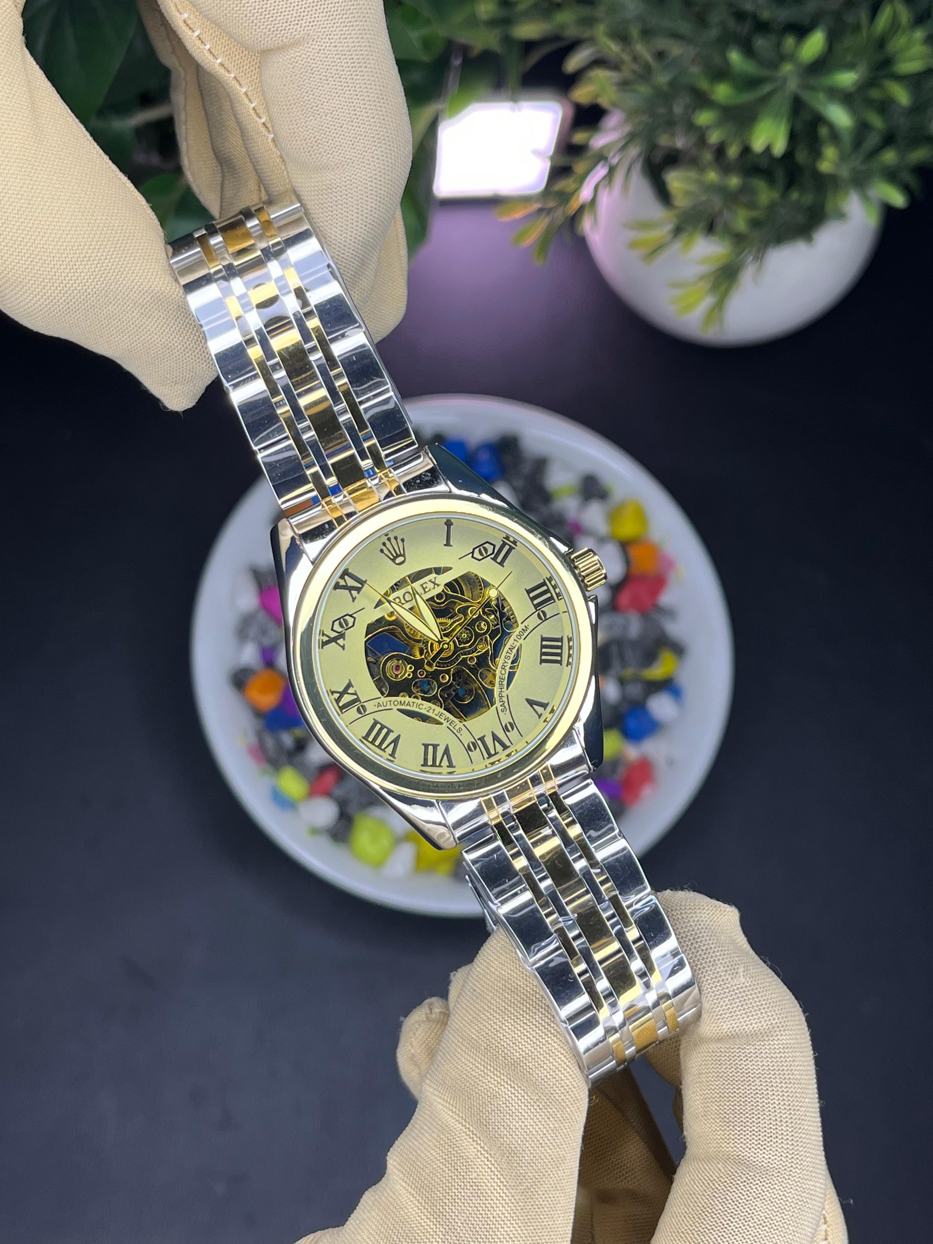 Rolex AAA Grade Automatic Movement Two-Tone Golden Edition - Premium(Steel Bracelet) Watch