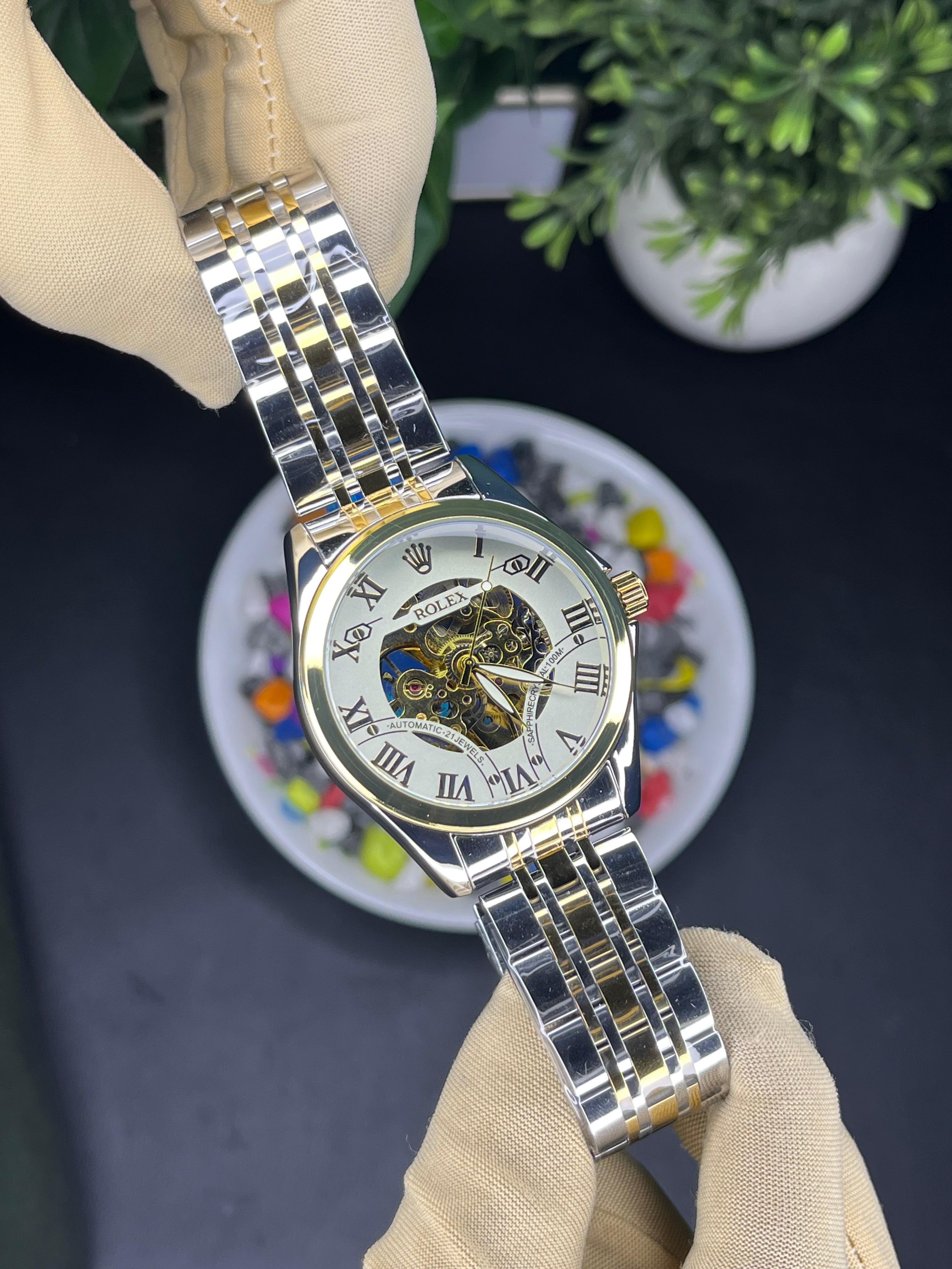 Rolex AAA Grade Automatic Movement Two-Tone White Edition - Premium(Steel Bracelet) Watch