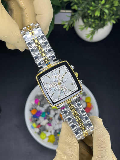 Poedagar Square Shape Edition - Premium (Steel Bracelet) Watch