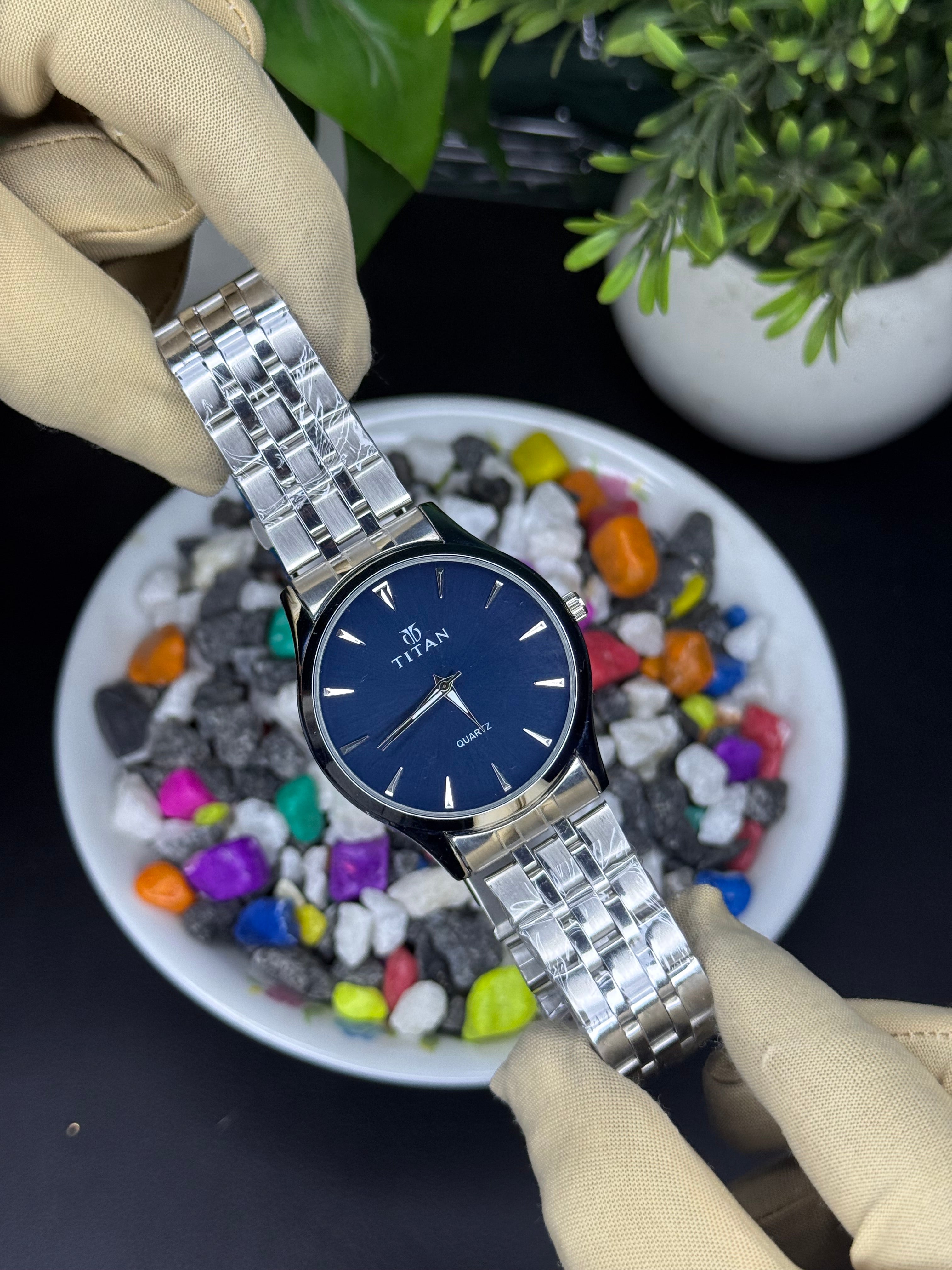 Titan Blue Dial Edition - Premium Steel Bracelet Watch