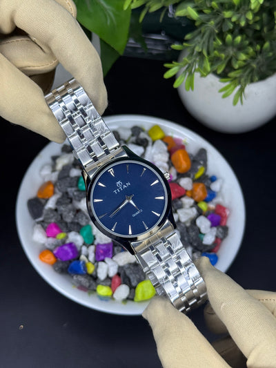 Titan Blue Dial Edition - Premium Steel Bracelet Watch