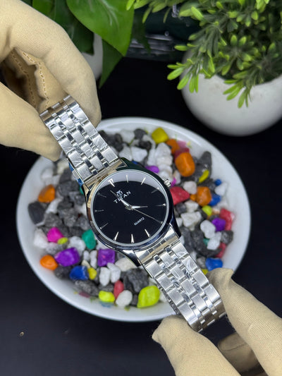 Titan Black Dial Edition - Premium (Steel Bracelet) Watch