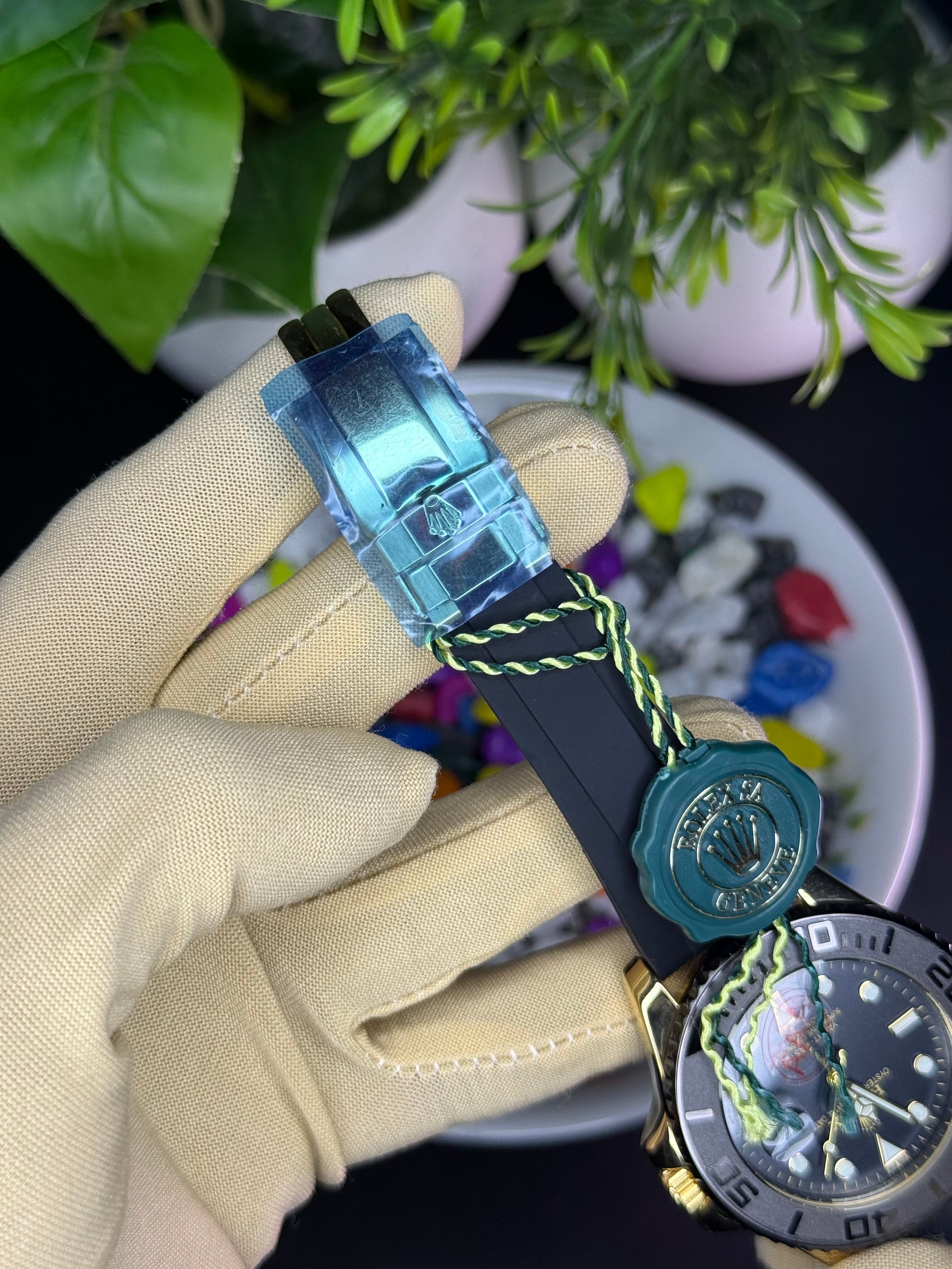 Rolex Yacht-Master Ceramic Rotatable Black Edition - Premium Silicon Strap Watch