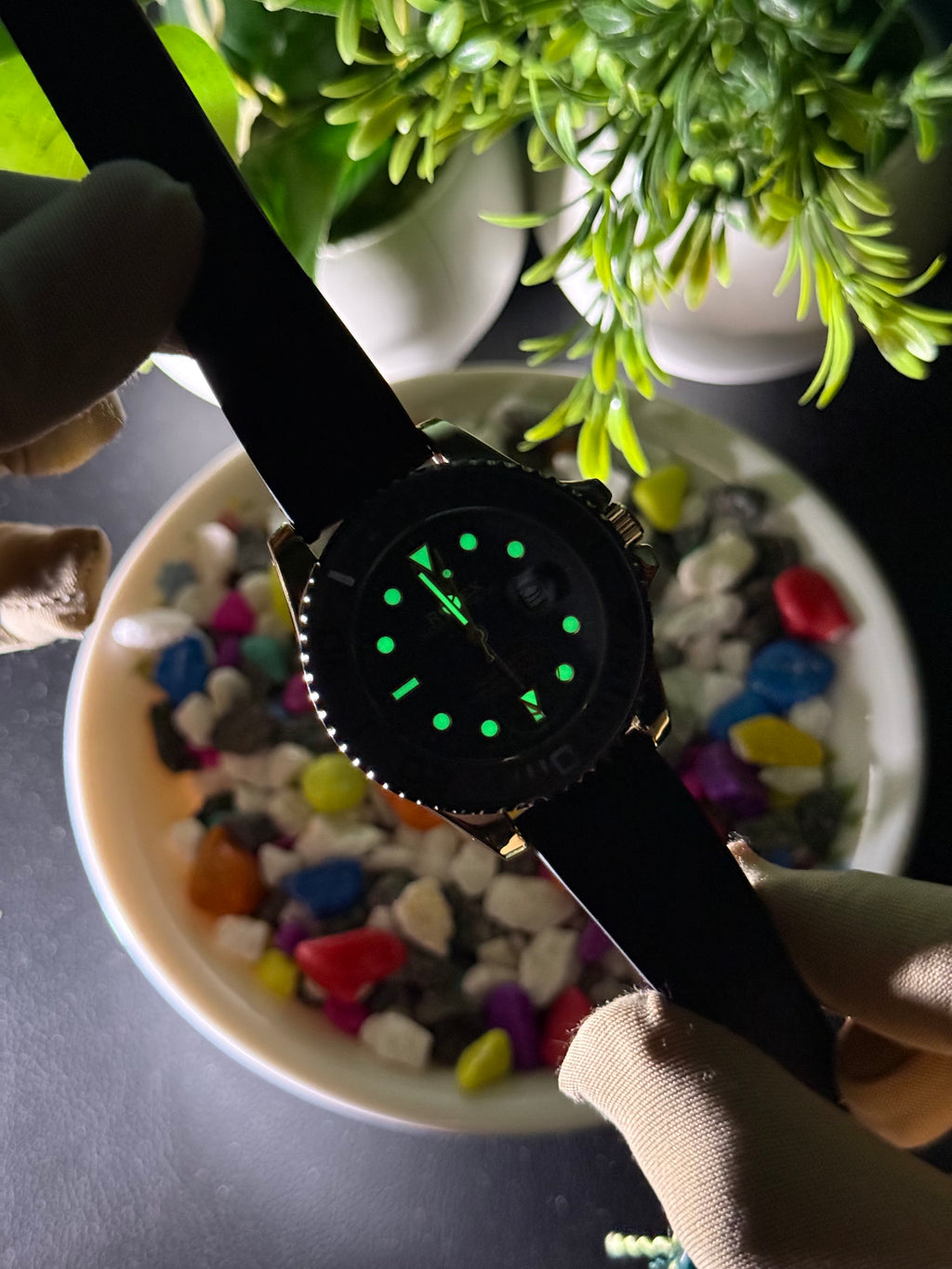 Rolex Yacht-Master Ceramic Rotatable Black Edition - Premium Silicon Strap Watch