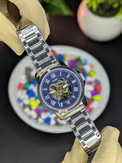 Fossil Automatic Blue Dial Edition - Premium(Steel Bracelet) Watch