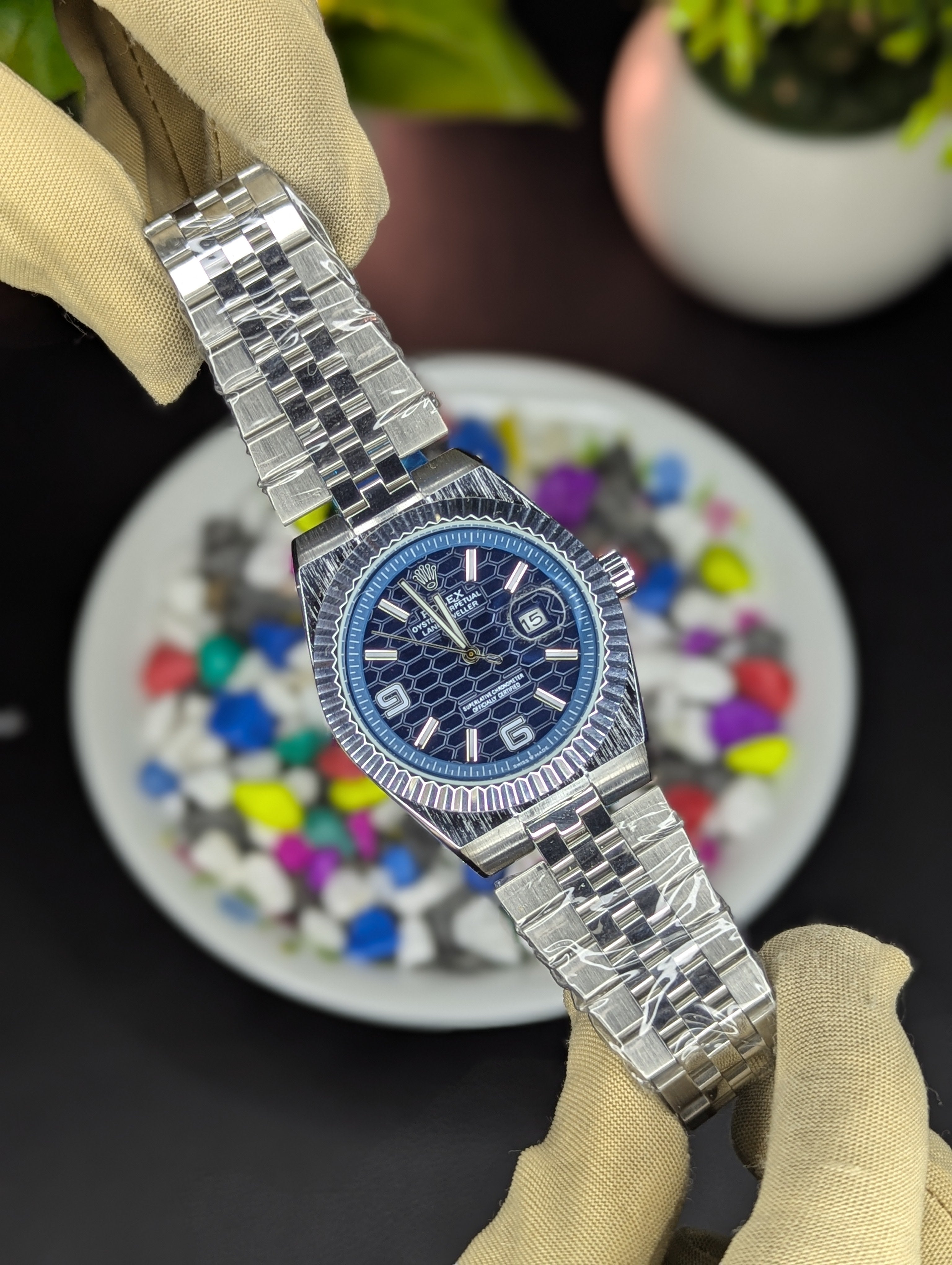 Rolex Oyster Perpetual Land-Dweller Blue Dial Edition - Premium(Steel Bracelet) Watch