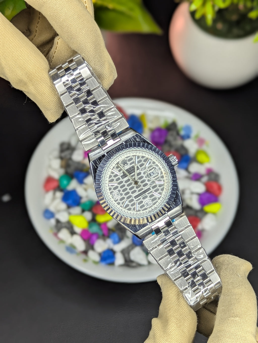 Rolex Oyster Perpetual Land-Dweller White Dial Edition - Premium(Steel Bracelet) Watch