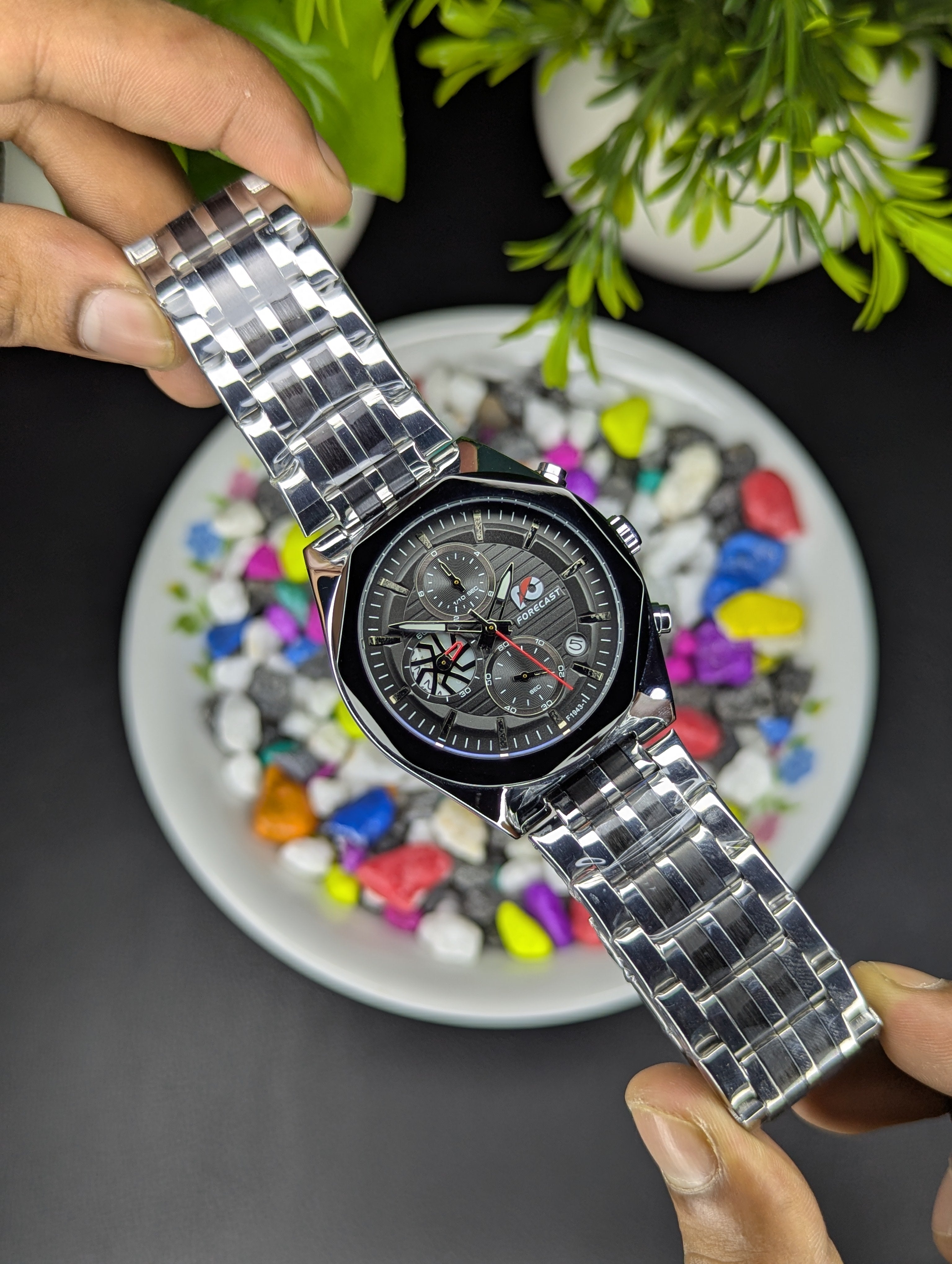 Forecast F1943 Black Dial Chronograph Edition - Premium (Steel Bracelet) Watch