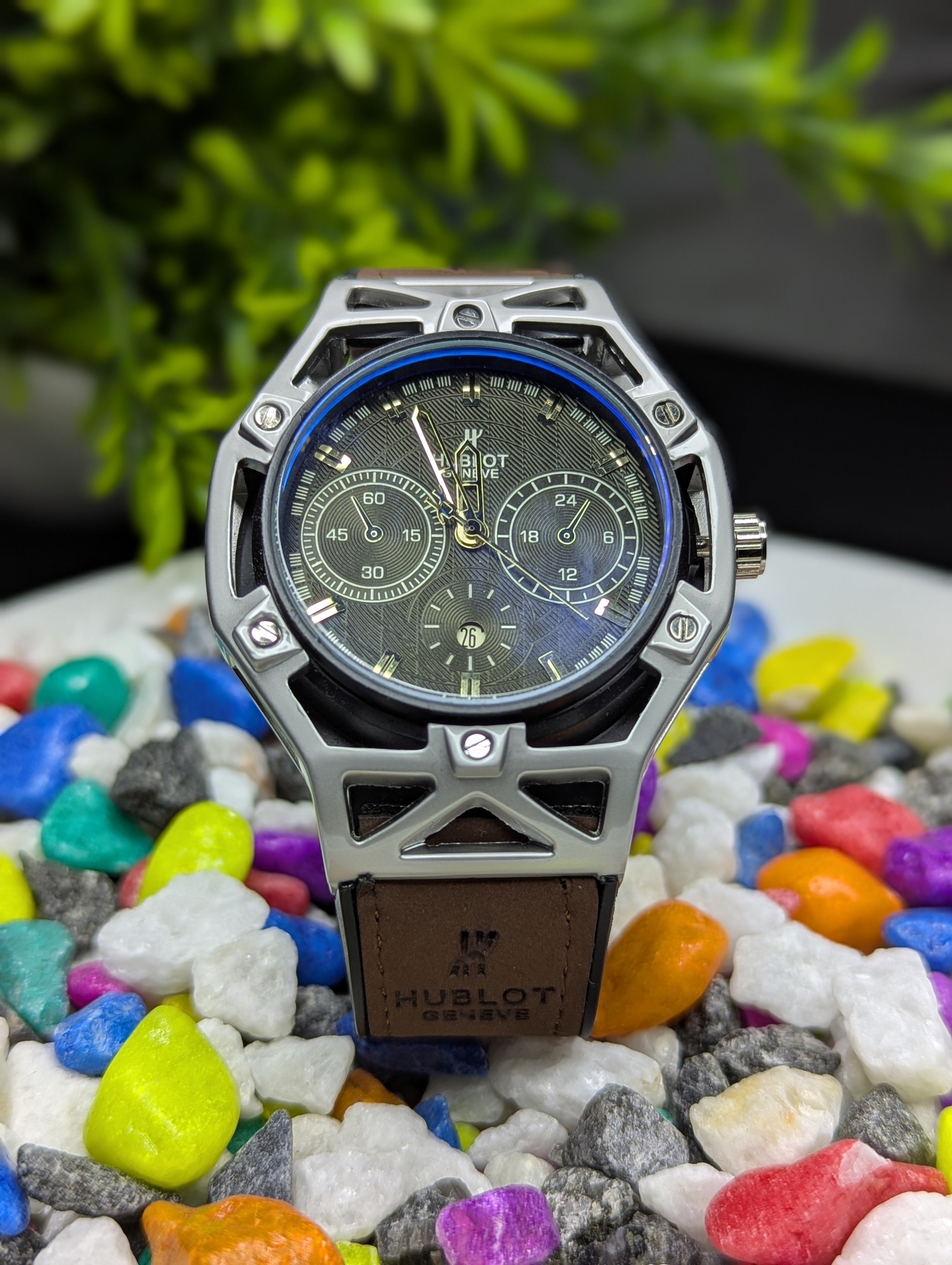 Hublot Geneve C241 - Brown Strap Premium Watch