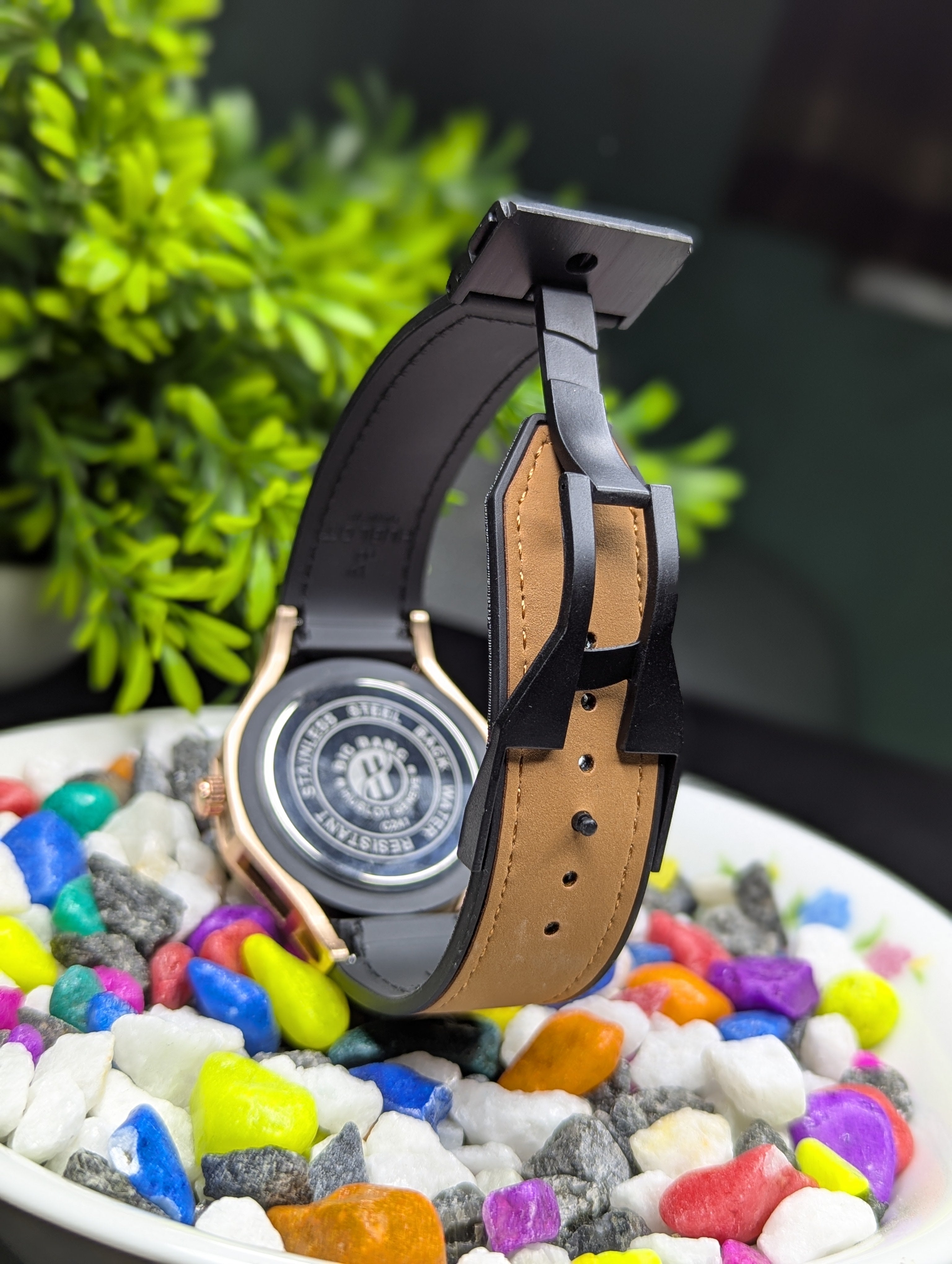 Hublot Geneve C241 - Golden Strap Premium Watch